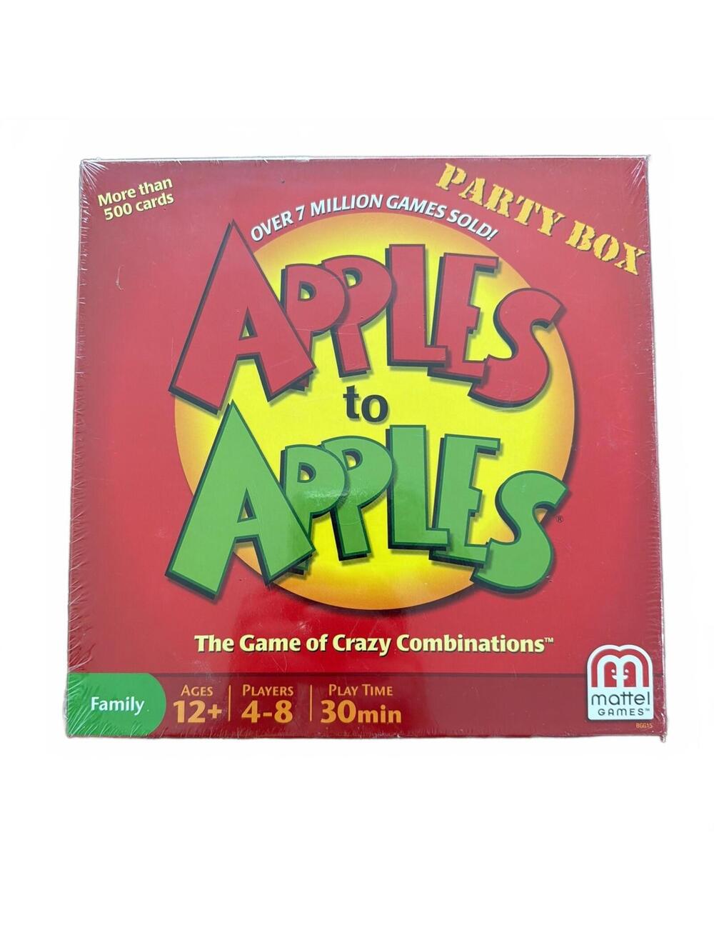 Mattel Apples to Apples Party In A Box Card Game SEALED w Small rips in box